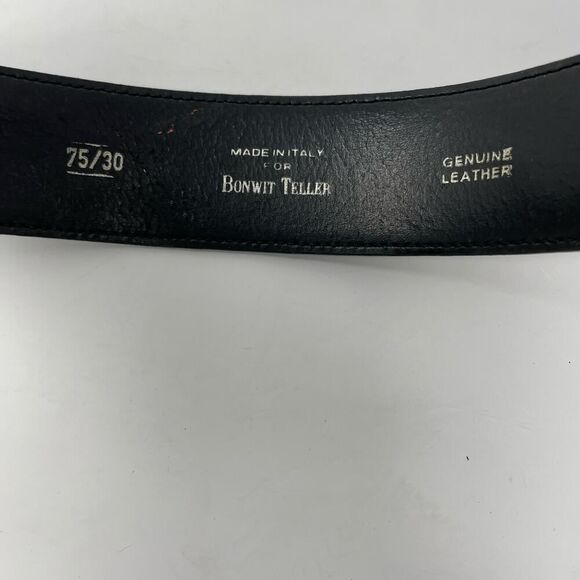 Vintage Y2K Bonwit Teller Embroidered Black Belt Size 30 - Picture 8 of 9